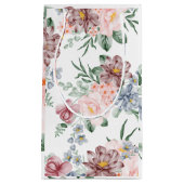 Roze & Blauwe Bloemendessin Cadeautas (Voorkant)