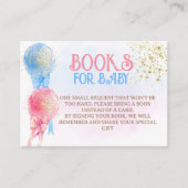 Roze Blauwe Boeken voor Baby Gender Reveal Shower Informatiekaartje (Voorkant)