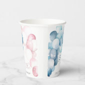 Roze & Blauwe boog Waterverf Geslacht onthullen Papieren Bekers (Rechts)