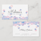 Roze & Blauwe Bubbels Home Cleaning Service Maid Visitekaartje (Voorkant / Achterkant)