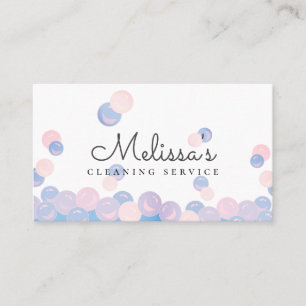 Roze & Blauwe Bubbels Home Cleaning Service Maid Visitekaartje