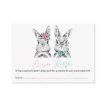 Roze Blauwe Bunnies Geslacht Raffle