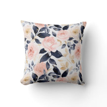 Roze Blauwe Chic Bloemen