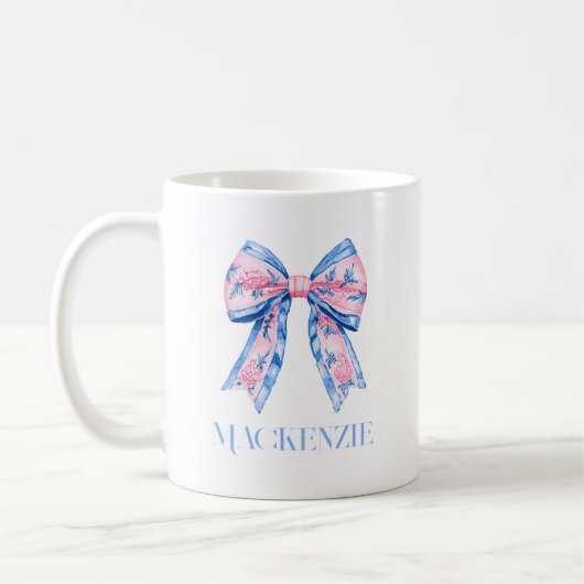  Roze & Blauwe Chinoiserie Bow Moeder Koffiemok (Links)