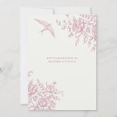 Roze Blauwe Chinoiserie Pompoen Herfst in Love Sho Kaart (Achterkant)