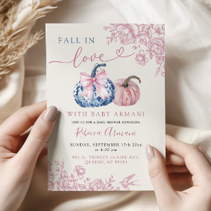 Roze Blauwe Chinoiserie Pompoen Verliefd Worden Do Kaart