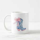  Roze & Blauwe Chinoiserie Westerne Boot Vriend Koffiemok (Links)
