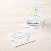 Roze & Blauwe Confetti - Aangepaste Onderzetter (Insitu)