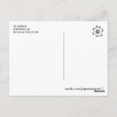 Roze Blauwe Confetti Typografie Baby Dank Je Briefkaart (Achterkant)