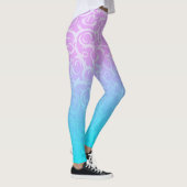 Roze blauwe curven leggings (Rechts)