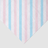 Roze blauwe diagonale strepen Geslacht Tissuepapier (Detail)