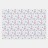 Roze blauwe diapers Pacifiers Baby shower Pattern Inpakpapier Vel (Voorkant)