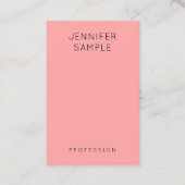 Roze blauwe, eenvoudige elegante Sjabloon Visitekaartje (Voorkant)
