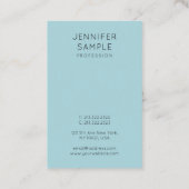 Roze blauwe, eenvoudige elegante Sjabloon Visitekaartje (Achterkant)