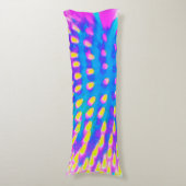 Roze, blauwe en gele Abstracte condensor Lichaamskussen (Voorkant Verticaal)