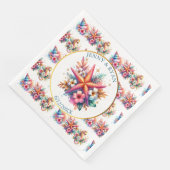 Roze, Blauwe en Gouden Kustzeeschelpen Strand Servet (Hoek)