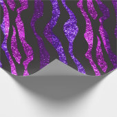 Roze, blauwe en Paarse glitter-Zebra en cadeauverp Cadeaupapier (Hoek)