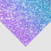 Roze, blauwe en paarse gradiënt glitter textuur tissuepapier (Detail)