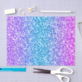 Roze, blauwe en paarse gradiënt glitter textuur tissuepapier (Craft)