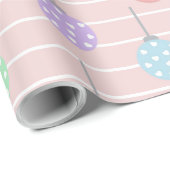 Roze blauwe en Paarse pokkendot Cadeaupapier (Rol Hoek)