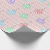 Roze blauwe en Paarse pokkendot Cadeaupapier (Hoek)