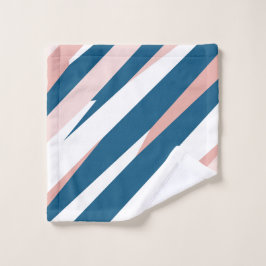 Roze blauwe en witte Abstracte handdoek