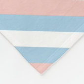 Roze, blauwe en witte diagonale streep fleece deken (Hoek)