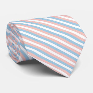 Roze, blauwe en witte diagonale streep stropdas