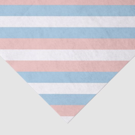 Roze, blauwe en witte diagonale streep tissuepapier (Detail)