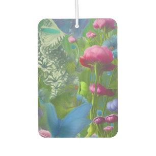 Roze, blauwe en witte floraal luchtverfrisser