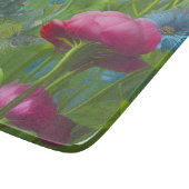 Roze, blauwe en witte floraal snijplank (Hoek)