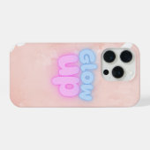 Roze Blauwe Esthetische iPhone Hoes Hoesje (Achterkant horizontaal)