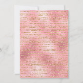 Roze Blauwe Floral Gold Glitter Girl's zestiende v Kaart (Achterkant)