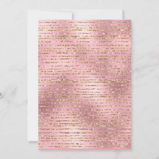 Roze Blauwe Floral Gold Glitter Girl's zestiende v Kaart (Achterkant)