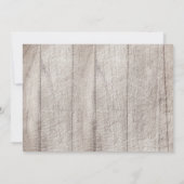 Roze Blauwe Floral Rustic Wood 80th Birthday Party Kaart (Achterkant)