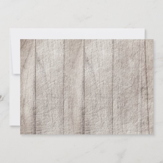 Roze Blauwe Floral Rustic Wood 80th Birthday Party Kaart (Achterkant)