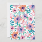 Roze Blauwe Floral Vrijgezellenfeest Game-He-he Kaart (Achterkant)