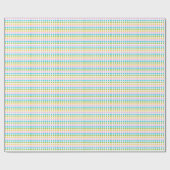 Roze, blauwe, gele accessoires trendy knoppatroon cadeaupapier (Vlak)