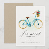 Roze, blauwe, gele flessencyclus Ik heb Kaart verp (Voorkant / Achterkant)