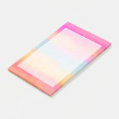 Roze blauwe gele regenboog Abstracte strepen Post-it® Notes (Schuin)
