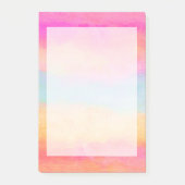 Roze blauwe gele regenboog Abstracte strepen Post-it® Notes (Voorkant)