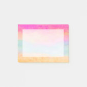 Roze blauwe gele regenboog Abstracte strepen Post-it® Notes (Voorkant)