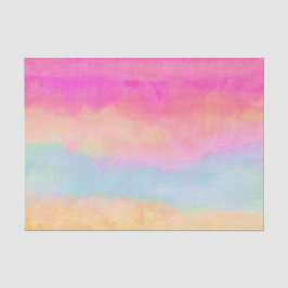 Roze blauwe gele regenboog Abstracte strepen Tissuepapier