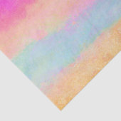 Roze blauwe gele regenboog Abstracte strepen Tissuepapier (Detail)