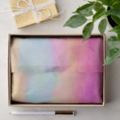 Roze blauwe gele regenboog Abstracte strepen Tissuepapier (Geschenk)