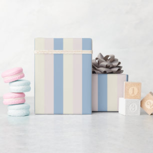 Roze / Blauwe / Gele Strepen Cadeaupapier