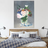  roze blauwe gele ventilator in vet canvas afdruk (Insitu (Slaapkamer))