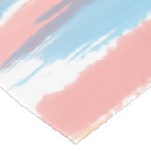 Roze blauwe gele Waterverf Stripes 60 x 84 inch Tafelkleed (Gekanteld)