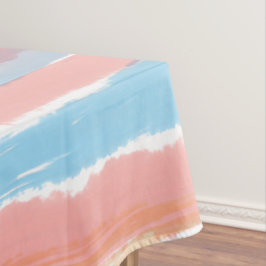 Roze blauwe gele Waterverf Stripes 60 x 84 inch Tafelkleed