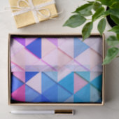 Roze & blauwe geometrische driehoek tissuepapier (Geschenk)